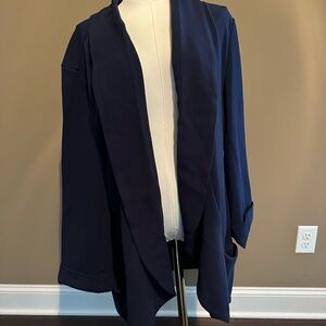 NWT Lemon Tart Melanie Open Front Blazer in Navy Size 3X 22W-24W